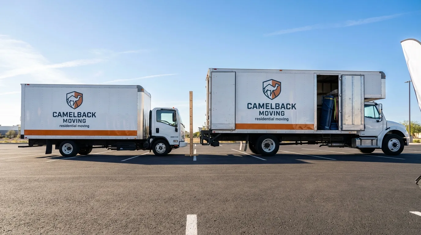 Moving truck size capacity guide in Tuba City